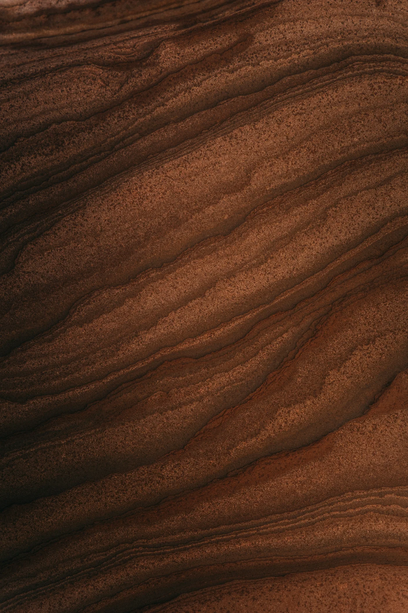 Layers of red sandstone